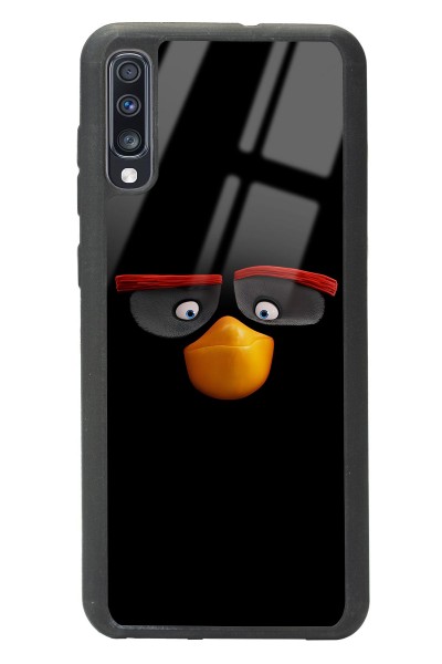 Samsung A70 Black Angry Birds Tasarımlı Glossy Telefon Kılıfı