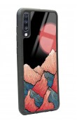 Samsung A70 Dağ Güneş Tasarımlı Glossy Telefon Kılıfı