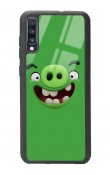 Samsung A70 Green Angry Birds Tasarımlı Glossy Telefon Kılıfı