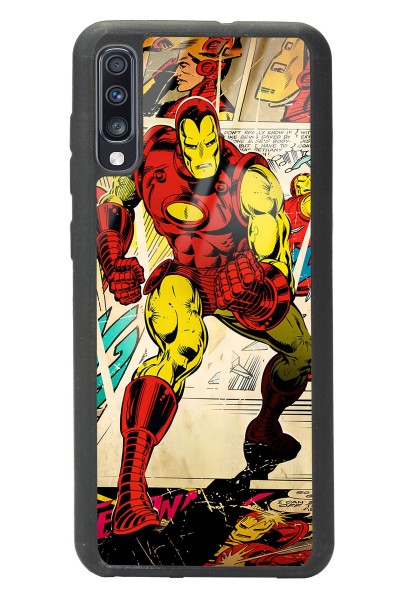 Samsung A70 Iron Man Demir Adam Tasarımlı Glossy Telefon Kılıfı