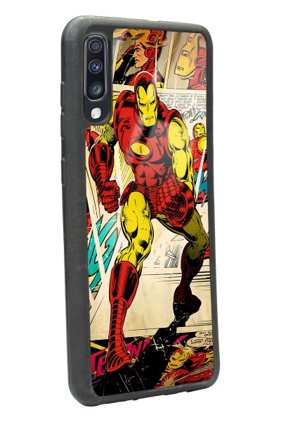 Samsung A70 Iron Man Demir Adam Tasarımlı Glossy Telefon Kılıfı
