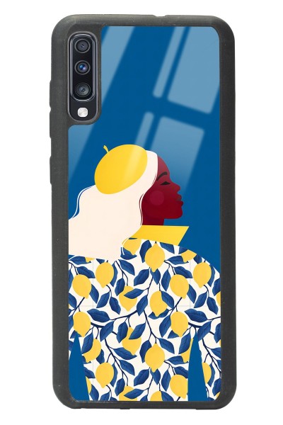 Samsung A70 Lemon Woman Tasarımlı Glossy Telefon Kılıfı