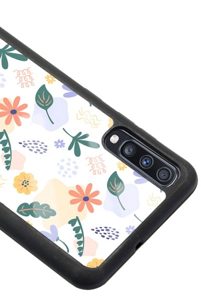 Samsung A70 Minik Çiçekler Tasarımlı Glossy Telefon Kılıfı
