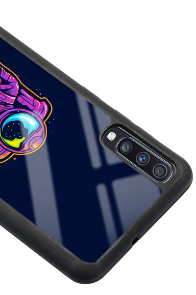 Samsung A70 Neon Astronot Tasarımlı Glossy Telefon Kılıfı