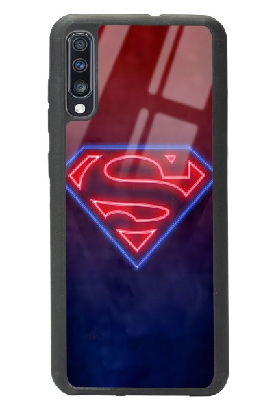 Samsung A70 Neon Superman Tasarımlı Glossy Telefon Kılıfı