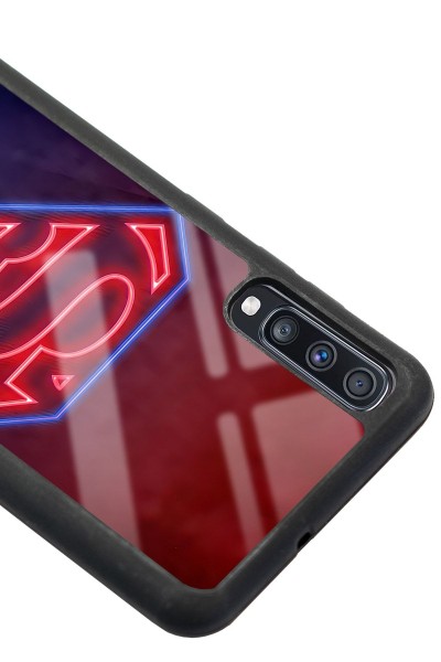 Samsung A70 Neon Superman Tasarımlı Glossy Telefon Kılıfı