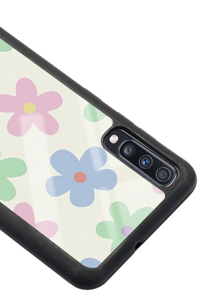 Samsung A70 Nude Çiçek Tasarımlı Glossy Telefon Kılıfı