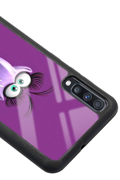 Samsung A70 Purple Angry Birds Tasarımlı Glossy Telefon Kılıfı