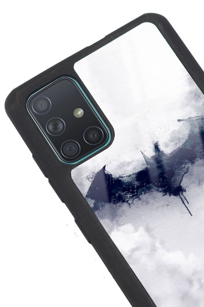 Samsung A71 Beyaz Batman Tasarımlı Glossy Telefon Kılıfı