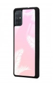 Samsung A71 Beyaz Palmiye Tasarımlı Glossy Telefon Kılıfı