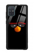 Samsung A71 Black Angry Birds Tasarımlı Glossy Telefon Kılıfı