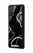 Samsung A71 Black Wave Tasarımlı Glossy Telefon Kılıfı