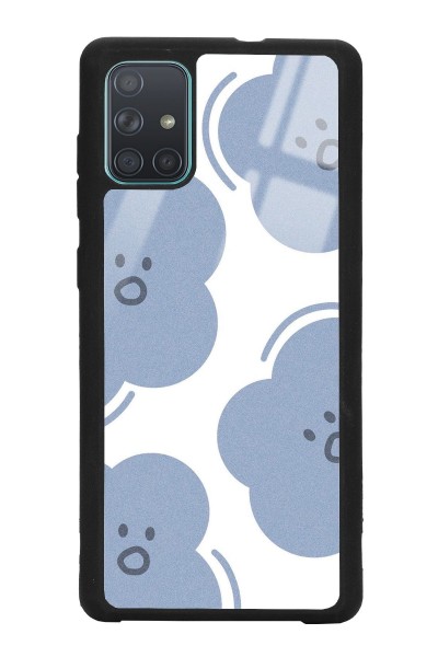 Samsung A71 Cloud Face Tasarımlı Glossy Telefon Kılıfı