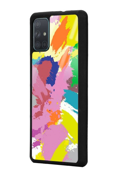 Samsung A71 Colored Brush Tasarımlı Glossy Telefon Kılıfı
