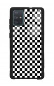 Samsung A71 Damalı Tasarımlı Glossy Telefon Kılıfı