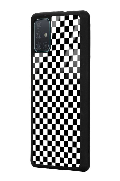 Samsung A71 Damalı Tasarımlı Glossy Telefon Kılıfı