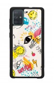 Samsung A71 Doodle Emoji Tasarımlı Glossy Telefon Kılıfı