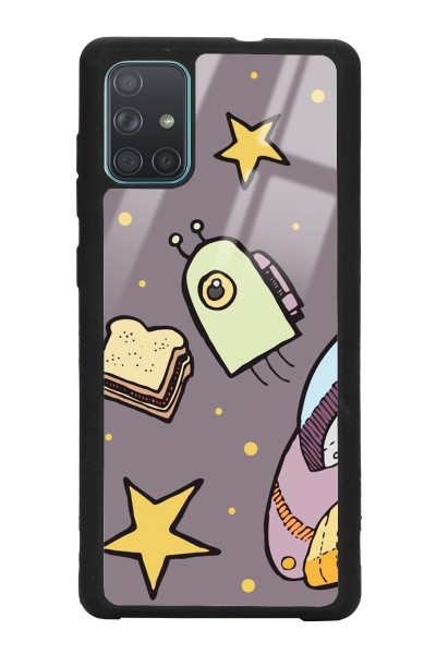 Samsung A71 Doodle Jump Tasarımlı Glossy Telefon Kılıfı