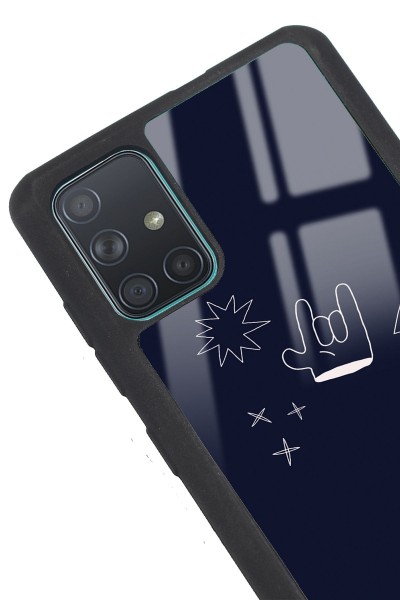Samsung A71 Doodle Punk Tasarımlı Glossy Telefon Kılıfı