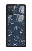 Samsung A71 Doodle Smile Tasarımlı Glossy Telefon Kılıfı