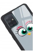 Samsung A71 Grey Angry Birds Tasarımlı Glossy Telefon Kılıfı