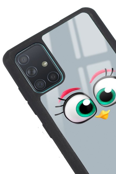 Samsung A71 Grey Angry Birds Tasarımlı Glossy Telefon Kılıfı