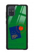 Samsung A71 Happy Green Tasarımlı Glossy Telefon Kılıfı