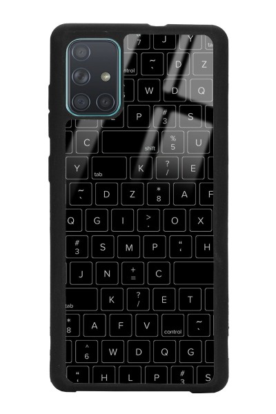 Samsung A71 Keyboard Tasarımlı Glossy Telefon Kılıfı