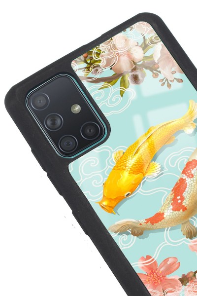 Samsung A71 Koi Balığı Tasarımlı Glossy Telefon Kılıfı