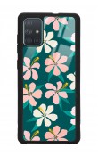Samsung A71 Leaf Flovers Tasarımlı Glossy Telefon Kılıfı