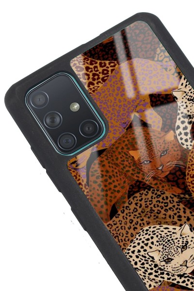 Samsung A71 Leoparlar Tasarımlı Glossy Telefon Kılıfı