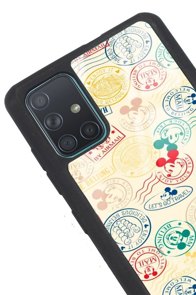 Samsung A71 Mickey Stamp Tasarımlı Glossy Telefon Kılıfı
