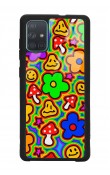 Samsung A71 Neon Flowers Tasarımlı Glossy Telefon Kılıfı