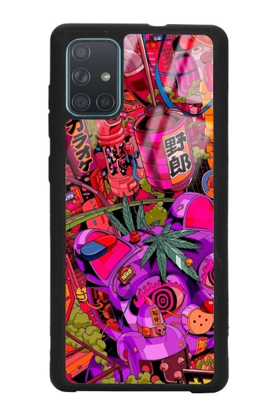 Samsung A71 Neon Island Tasarımlı Glossy Telefon Kılıfı