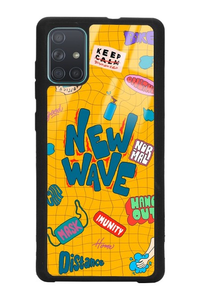 Samsung A71 New Wave Tasarımlı Glossy Telefon Kılıfı