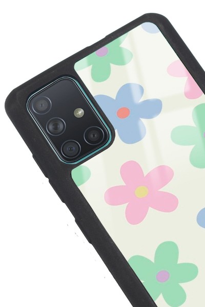 Samsung A71 Nude Çiçek Tasarımlı Glossy Telefon Kılıfı