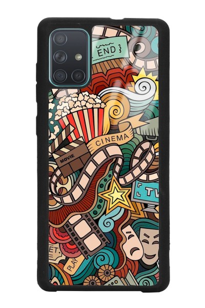 Samsung A71 Retro Cinema Tasarımlı Glossy Telefon Kılıfı