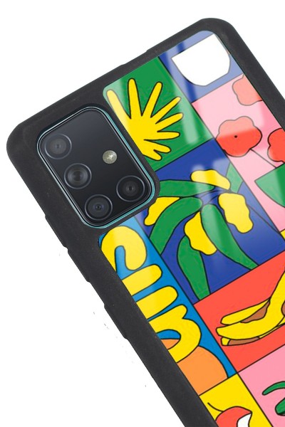 Samsung A71 Retro Collage Tasarımlı Glossy Telefon Kılıfı