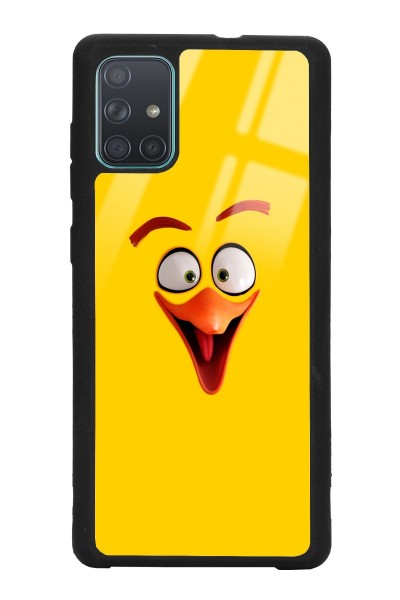 Samsung A71 Yellow Angry Birds Tasarımlı Glossy Telefon Kılıfı