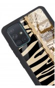 Samsung A71 Zebra Gazete Tasarımlı Glossy Telefon Kılıfı