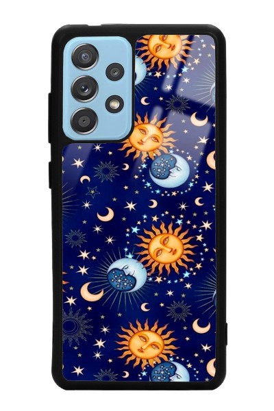Samsung A72 Ay Güneş Pijama Tasarımlı Glossy Telefon Kılıfı