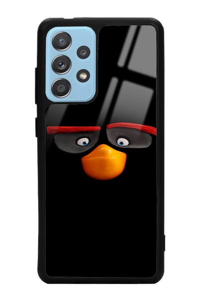 Samsung A72 Black Angry Birds Tasarımlı Glossy Telefon Kılıfı