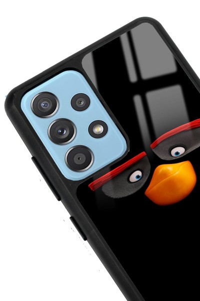 Samsung A72 Black Angry Birds Tasarımlı Glossy Telefon Kılıfı