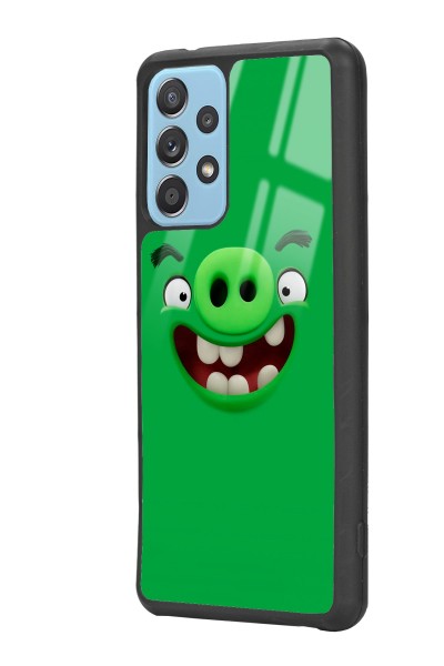 Samsung A72 Green Angry Birds Tasarımlı Glossy Telefon Kılıfı