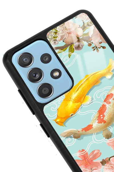 Samsung A72 Koi Balığı Tasarımlı Glossy Telefon Kılıfı