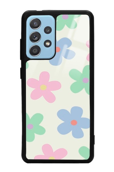 Samsung A72 Nude Çiçek Tasarımlı Glossy Telefon Kılıfı
