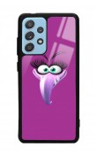 Samsung A72 Purple Angry Birds Tasarımlı Glossy Telefon Kılıfı