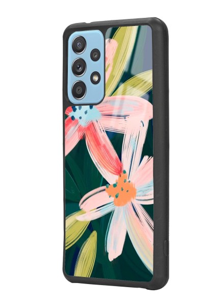Samsung A72 Suluboya Çiçek Tasarımlı Glossy Telefon Kılıfı