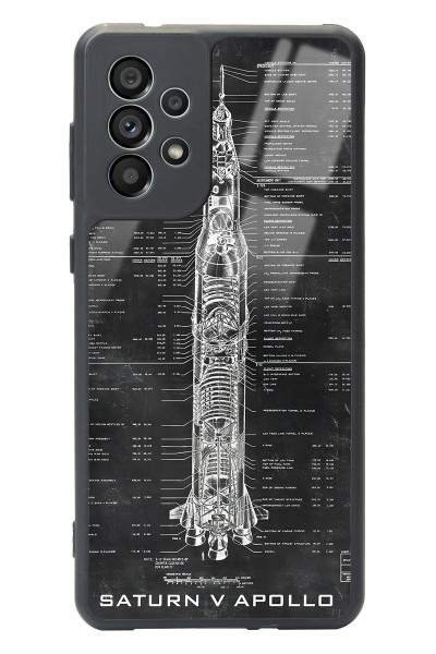 Samsung A73 Apollo Plan Tasarımlı Glossy Telefon Kılıfı