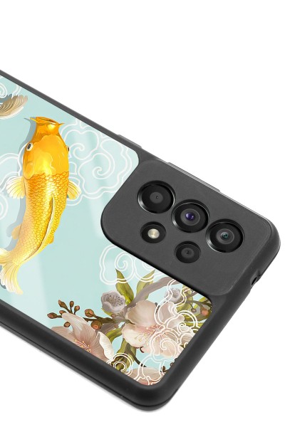 Samsung A73 Koi Balığı Tasarımlı Glossy Telefon Kılıfı